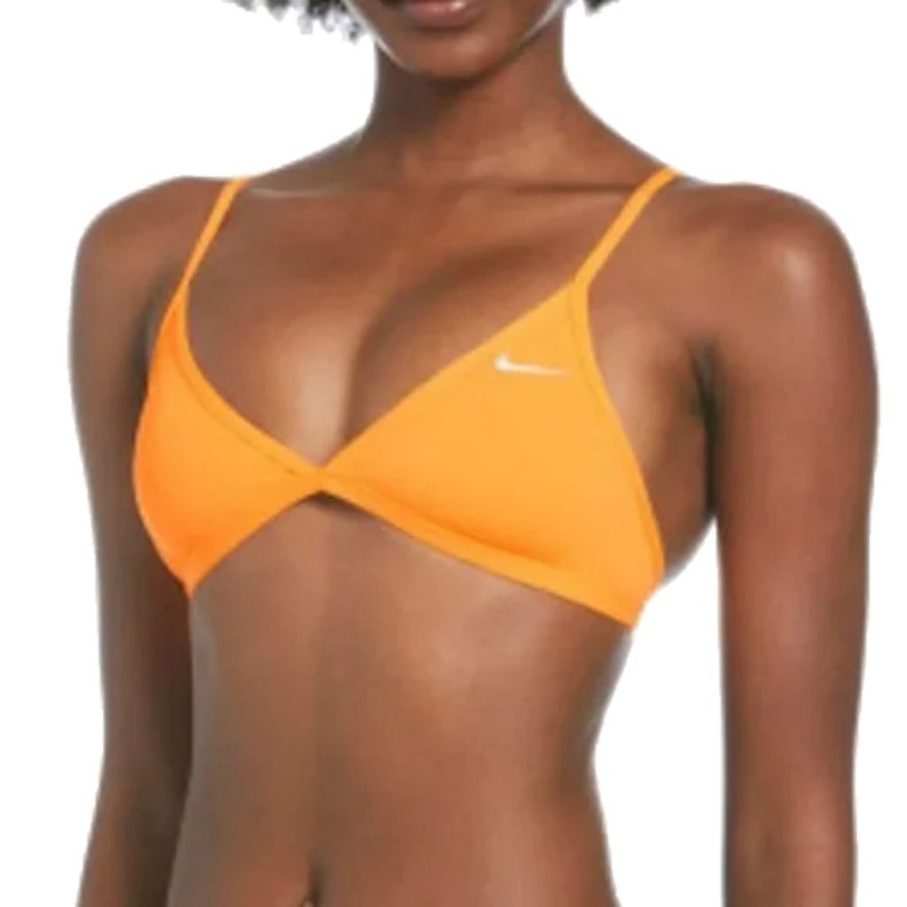 Nike Swim Tie Back Bikini Top - Bright Citrus  NWT
